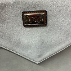 Simply Noelle Gray Leather Bag with Metallic Accent